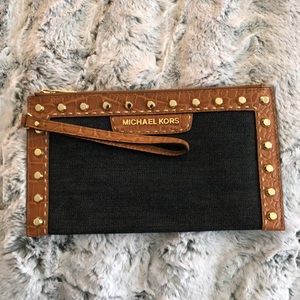 Michael Kors Denim Clutch